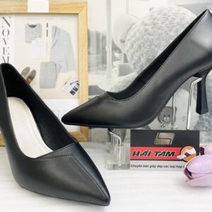 GIÀY CAO GÓT MŨI NHỌN XẾP LI THANH LỊCH 9839