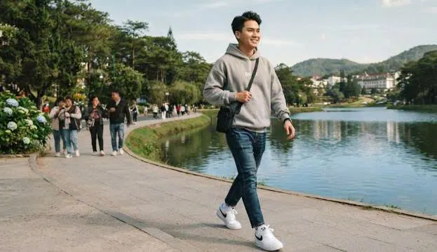 Phối đồ với giày thể thao nam Đà Lạt – năng động và dễ phối cho mọi hoàn cảnh