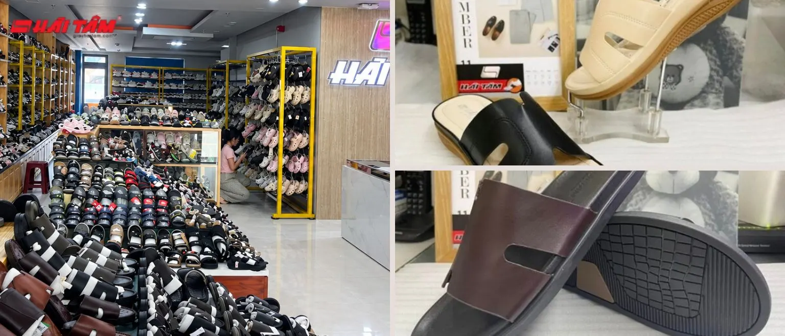 Sandal và dép da tại Giày Hải Tâm – đa dạng mẫu mã, giá cả hợp lý theo bảng giá giày Hải Tâm mới nhất.